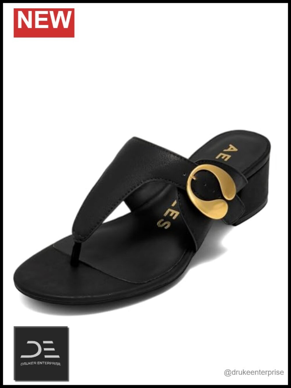 Aerosoles Cloude Low Block Heel Thong Sandals Slip-On OrthoLite Foam